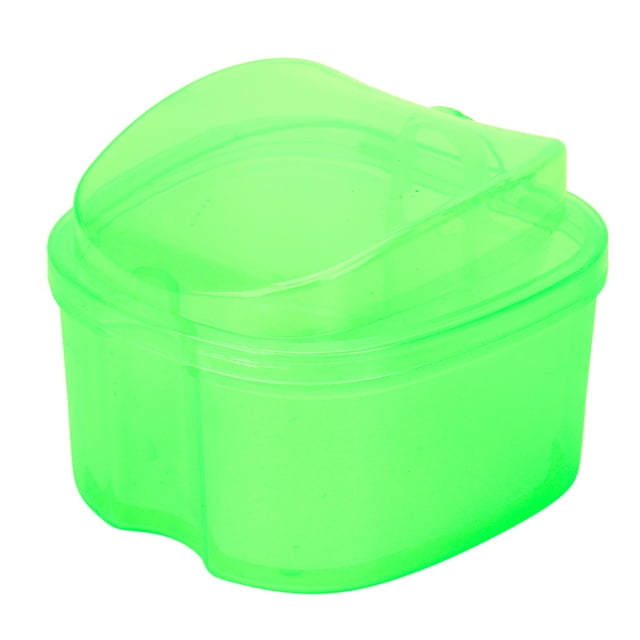 Ecomeon Denture Bath Case Box Soak Container Colored False Teeth Storage Box with Strainer Basket,Denture Bath Box,Denture Storage Soak Container