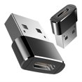thumbnail image 2 of USB-C Male Type C to USB Adapter 2.0 A Female Data Converter Connector Adapter black, 2 of 5