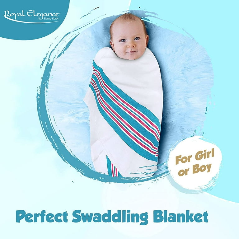 Elaine Karen Unisex Flannel Hospital Receiving Blankets Newborn Swaddle Baby Wrap 6 Pack