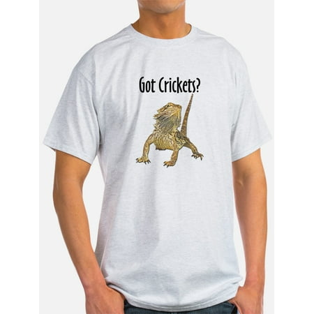Bearded Dragon Got Crickets Ash Grey T-Shirt - Light T-Shirt - CP