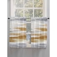 thumbnail image 3 of Brown Grey Ombre Kitchen Curtains 45 Inches length, Abstract Art Oil Painting Modern Window Treatment Curtain Drapes, Lightweight Window Panels for Living Room Bedroom, 52"x45", 2 Panels, 3 of 7