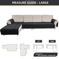 thumbnail image 5 of Sectional Couch Covers L Shape Sofa Cover Waterproof Reversible with Chaise Cover Durable Furniture Protector Sofa Slipcovers for Pets Dog Cat 2-Piece, 5 of 8