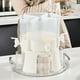 thumbnail image 1 of Hervidor de agua fría de 6L, dispensador de bebidas, jarra de té y , extraíble, 4 rejillas giratorias, Material PP versátil de 360  degree con tapa para con soporte perfecl  nevera tetera fria, 1 of 8