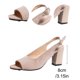 thumbnail image 5 of Negro Puntado Tacones Del Dedo Del Pie de Moda Peep-Toe Slingbacks con 2-3 Pulgadas Bloque de Tacón para la Oficina Y el Desgaste Casual, Bloque Negro Tacón Sandalias Correa Ajustable Beige Opción, 5 of 9