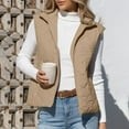 thumbnail image 3 of cocolona Womens Winter Puffer Vest Zip Up Stand Collar Sleeveless Quilted Jacket Casual Lightweight Warm Puffer Coats Outwear, 3 of 8