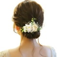 thumbnail image 1 of XASZHN Flower Metal Hair Combs Slide Clips Floral Bows Barrettes Set White_004 One Size, 1 of 5