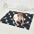 thumbnail image 2 of Dark Blue Dinosaurs Silhouette Pattern Blanket,Comfortable Soft Flannel Throw Blanket,All Season,Warm Lightweight Blankets for Sofa Bed Couch Living Room Chair,30"x40", 2 of 4