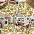thumbnail image 5 of 2.7'x5' Area Rugs, Orange Lemons Indoor Outdoor Area Rug for Living Room Bedroom, Summer Botanical Farmhouse Vintage Art Washable Bathroom Rugs Kitchen Floor Carpet Mats Home Decor Aesthetic, 5 of 8