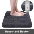 thumbnail image 3 of CPDD Microfiber Bathroom Rugs (20x32, Charcoal Grey) Shaggy Soft and Absorbent, Non Slip, Thick Plush, Machine Washable Bath Mat and Bath Rugs for Bathroom Charcoal Grey 20" x 32", 3 of 9