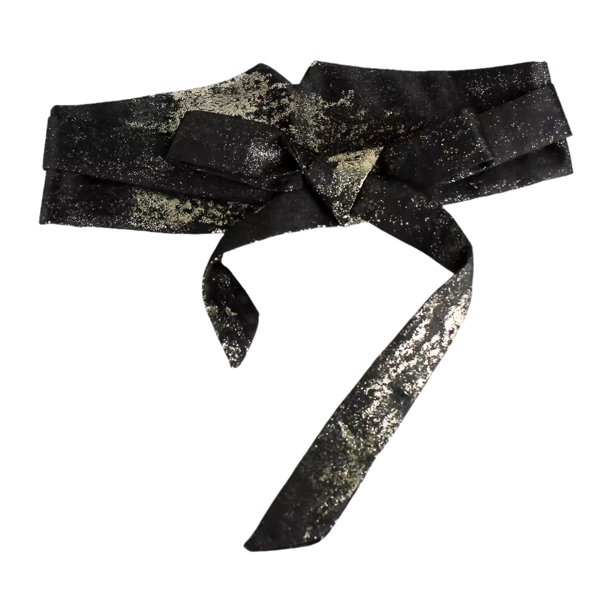 Cinturón largo tradicional para mujer, faja, accesorios de ropa, cinturones para la cintura Negro