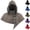 Brown, variant on Womens Faux Suede Hooded Cape Halloween Cowl Neck Shrug Asymmetrical Buckles Gothic Poncho for Medieval Costume Party Outfits, Purple, Free Size