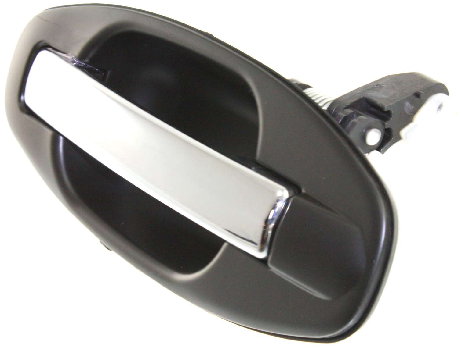Replacement ARBH491314 Exterior Door Handle Compatible with 2001-2006 Hyundai Santa Fe Rear, Left Driver Chrome Lever with Primed Bezel
