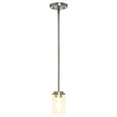 thumbnail image 4 of Mod Lighting and Decor 53" Silver Adjustable Hanging Glass Pendant Fixture with Clear Cylinder Shade, 4 of 4