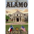 thumbnail image 2 of Art.com The Alamo Morning Scene - San Antonio, Texas Art Print by Lantern Press, 16" x 24", 2 of 4
