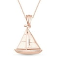 thumbnail image 3 of AFFY Sailboat Pendant Necklace In 14K Gold Plated 925 Sterling Silver 18" Chain, 3 of 3