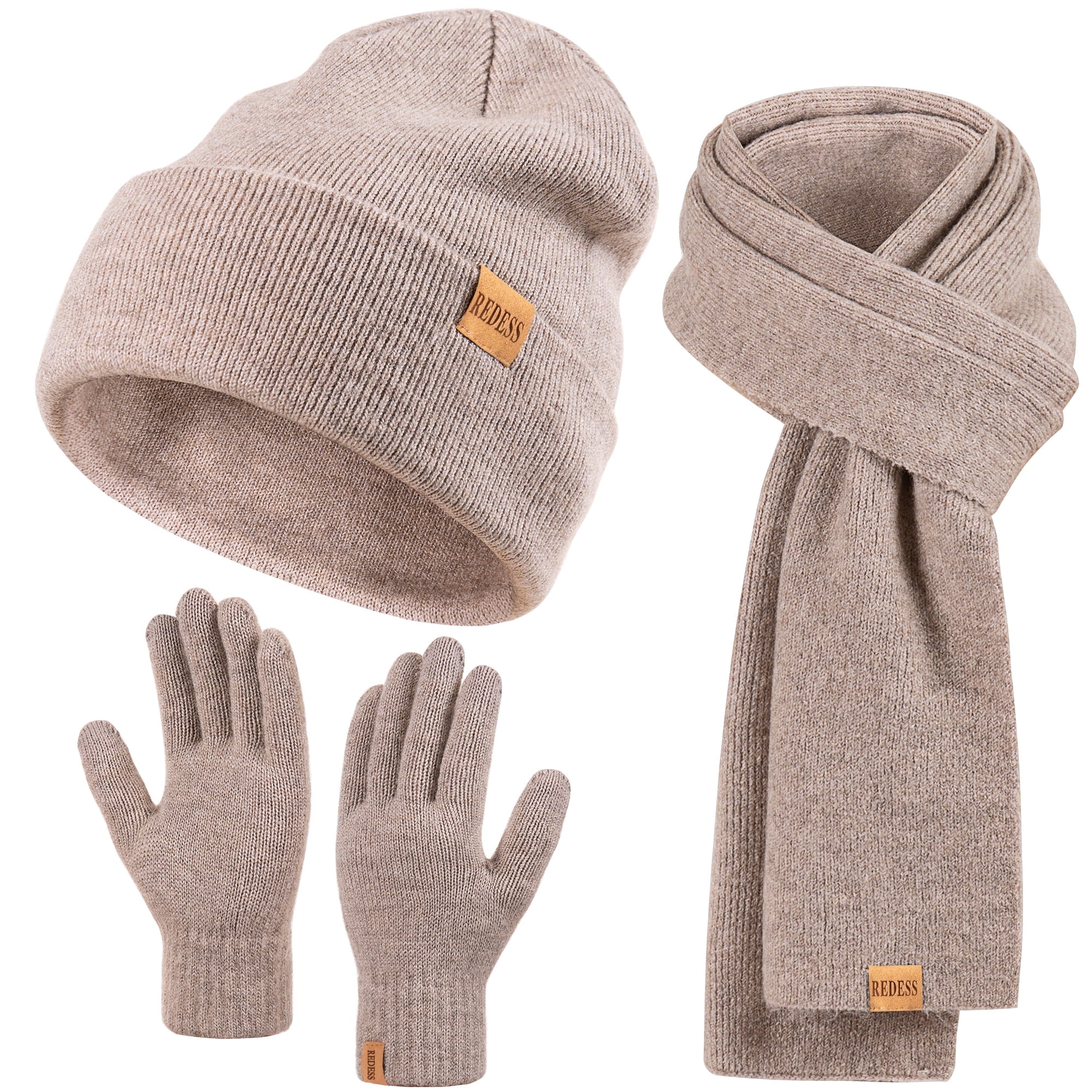 Madden NYC Women's Beanie Hat and Scarf Gift Set, 2-Piece, Blush