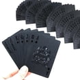 thumbnail image 4 of kurtrusly 54pcs/set Gold Foil Playing Card Board Game Standard Grey Waterproof Playing Cards Plastic Magic Tricks Tool, 4 of 8