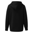 thumbnail image 5 of Ladies Tops Women's Solid Sweatshirt Women's Casual Long Sleeve Solid Color Button Down Pullover Hoodie Sweatshirt Tops Blouse, 5 of 7