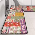 thumbnail image 2 of Kitchen Rugs Sets Of 2,Pioneer Flower Floral Print Pattern Anti Fatigue Kitchen Mat Rugs Non Slip Washable,Decorative Kitchen Floor Mats for Kitchen,Sink,Laundry,17"x47"+17"x47", 2 of 5