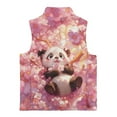 thumbnail image 5 of Binienty Cherry Blossom Panda Vest Jacket 3T Girls Toddler Warm Fuzzy Fluffy Outwear Coat Big Kids Comfy Thick Vest Cute Trendy Kids Fall Winter Coats​, 5 of 7