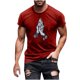 thumbnail image 5 of Hombres Pantalones Cortos de Manga Corta Impresa Casual Cuello Redondo Superior, Camisa de Moda para el Verano Y la Primavera, 5 of 8