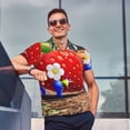 thumbnail image 3 of Lsque Pikmin Pattern Golf Shirts for Men Dry Fit Print Moisture Wicking Performance Short Sleeve Polo Shirt-X-Large, 3 of 7