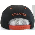 thumbnail image 2 of St. Louis Men's Adjustable Snapback Baseball Cap (Black/Red Textured), 2 of 4