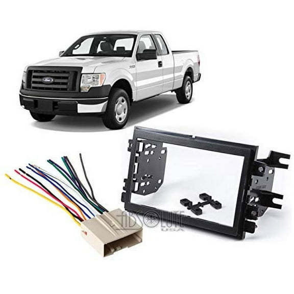 Absolute USA ABS95-5812-2 Fits Ford F250-F550 2005 2006 2007 Double DIN Stereo Harness Radio Dash Kit
