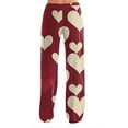 thumbnail image 7 of Womens Valentines Day Pajama Pants Holiday Elastic Waist Cute Valentine's Day Pajama Pants Comfy Drawstring Sleepwear Long Pajamas Pants, 7 of 7