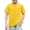 Yellow, variant on uikmnh Tops for Boys Summer Casual Crewneck Short Sleeve T-Shirts Fashion Basic Tees for Kids and Youth Comfortable Daily Wear Size:9-10 Years