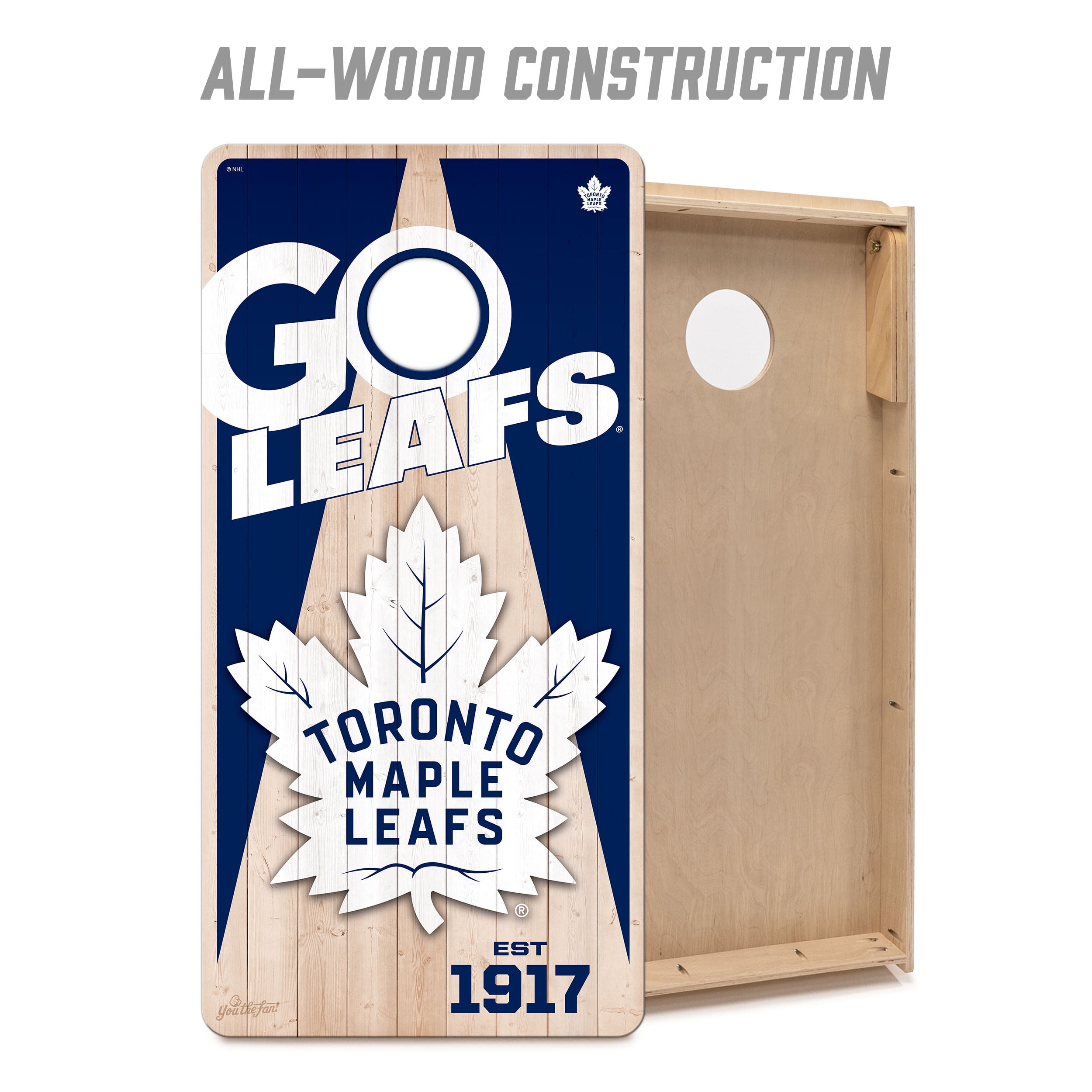 YouTheFan NHLToronto Maple Leafs 2' x 4' Cornhole Game No Bags
