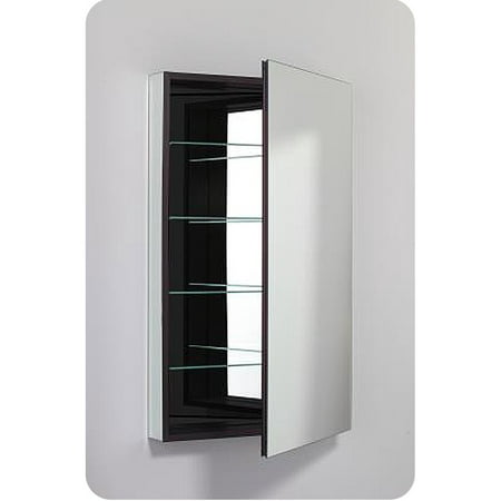 Robern PLM2440 PL Series 23-1/4" x 39-3/8" Customizable Medicine Cabinet w/ Wide Flat Door w/ Cabinet Hinge: Left w/ Electric Option & Style & Color: Black Interior & Mirror Type / Lens: Beveled