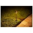 thumbnail image 4 of Flat Hat 12V Brass Light (5" Shade, 25" Tall) with 3W 2700K Warm White G4 LED Bulb for Low age Landscape Lighting on Outdoor Pathway, Walkway, Garden, Driveway or Patio, 4 of 4