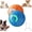 orange & blue, variant on Smart Interactive Bouncing Ball for Dogs, Automatic Moving Dog Ball Toy with Motion Activated Rolling Design for Indoor and Outdoor Pet Play