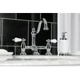 thumbnail image 4 of Kingston Brass KS3911PL Restoration Bathroom Bridge Mounted Faucet, Polished Chrome, 4 of 5