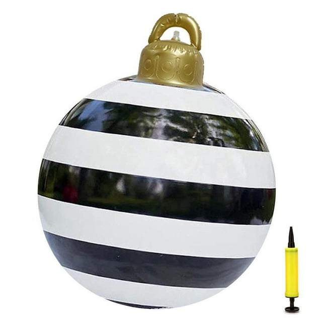 23.6 Inch Christmas Ball Christmas Indoor Outdoor Crafts Decoration PVC Inflatable Ball Family Christmas Holiday Party Ball