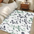 thumbnail image 4 of 2.7'x5' Area Rugs, Green Grey Botanical Indoor Outdoor Area Rug for Living Room Bedroom, Watercolor Spring Floral Summer Leaf Washable Bathroom Rugs Kitchen Floor Carpet Mats Home Decor Aesthetic, 4 of 8