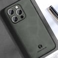 thumbnail image 2 of TECH CIRCLE for iPhone 16 Pro TPU+PC & PU Leather Case , Anti-Vibration & Anti-Slip Ultralight Luxury Case, Compatible with Magsafe for Men & Women,Gray, 2 of 13