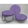 thumbnail image 2 of Faux Burlap Reusable Fabric Bowl and Casserole Pan Covers by Penny's Needful Things (5 Cover Set) (Purple), 2 of 3