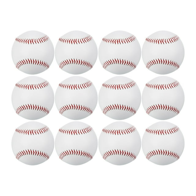 Unique Bargains 9 Inch Baseball Baseballs Soft Bulk Training Baseball Unmarked Baseballs for Youth, 12 Pack