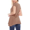 thumbnail image 3 of Women's Casual Short Sleeve Relaxed Fit Round Neck Side Pockets Tunic Top, 3 of 4