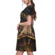 thumbnail image 2 of Balery Mystical Golden Eye Vestidos sueltos de manga corta para mujer, vestidos de verano 2025, vestidos casuales de corte A con vuelo., 2 of 6