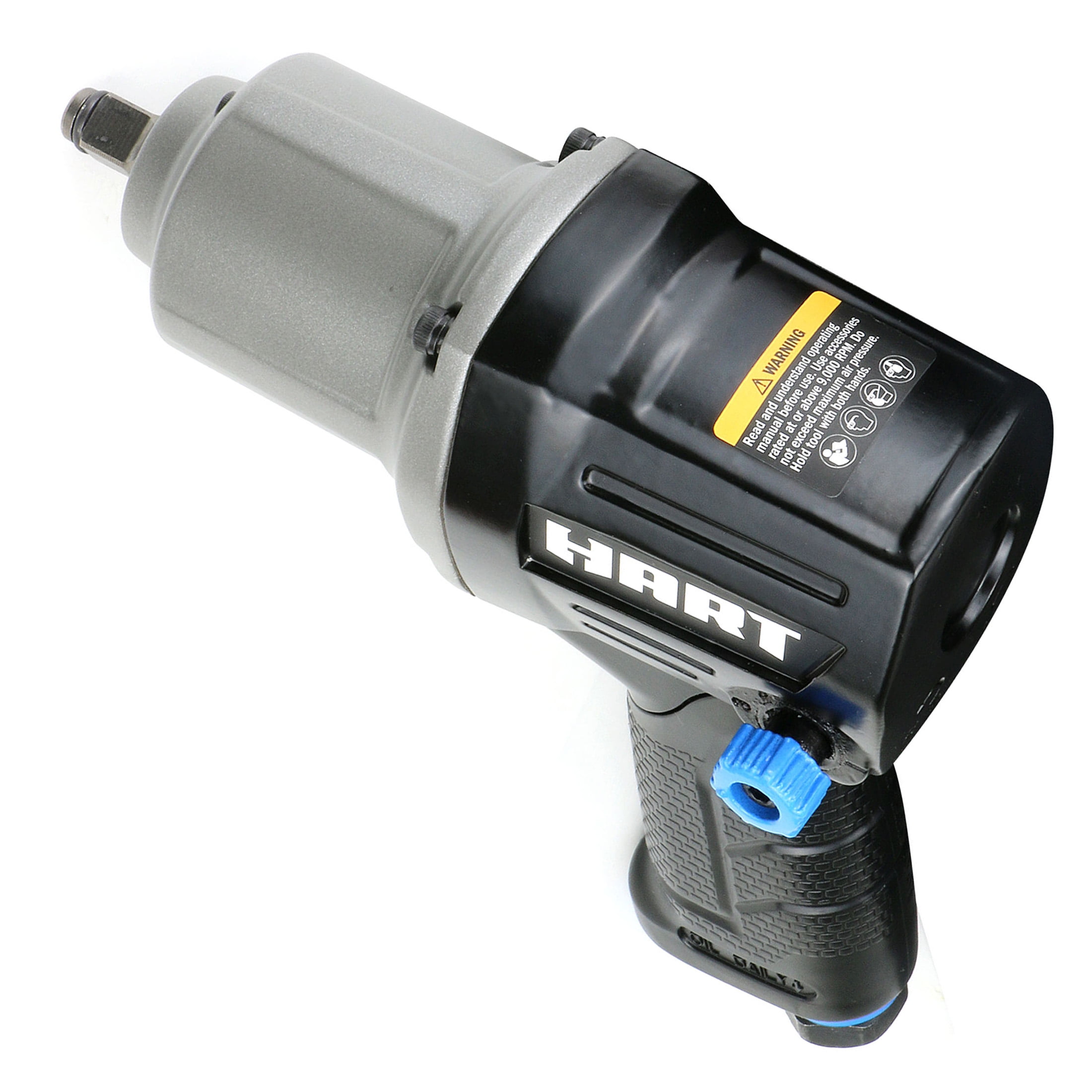 HART 3/8 in. Air Impact Wrench, Twin-hammer Impact Mechanism, 250 ft-lbs of Torque