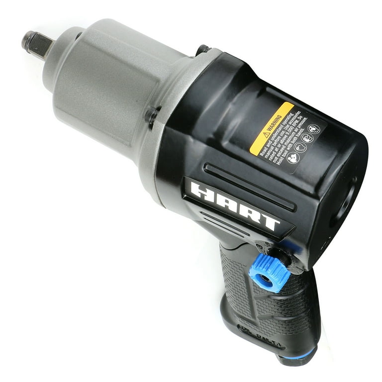 HART 3/8 in. Air Impact Wrench, Twin-hammer Impact Mechanism