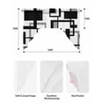 thumbnail image 6 of Black Grey Geometric Swag Valance for Windows 56'' x 36'', Modern Abstract Art White Light Filtering Kitchen Curtains Valances for Bathroom/Living Room/Bedroom/Café, Rod Pocket Curtain Panel, 6 of 6