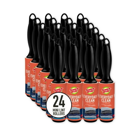 Scotch-Brite Everyday Clean Mini Lint Roller, 24 Rollers