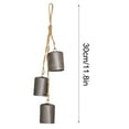 thumbnail image 2 of Cevemin Set of 3 Christmas Bell Brass Cow Shabby Style Rustic Metal Hanging Giant Cow Bells Decor, 2 of 9