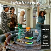 JYX Karaoke Machine for Aldult, Portable Speaker Bluetooth for Outdoor Parties with 2 Microphones, 3 Subwoofer, T29-T
