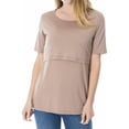 thumbnail image 2 of Women's Maternity Nursing Tops Clothes Breastfeeding T-Shirts 3-Pack, 2 of 7