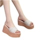 thumbnail image 5 of Amzcrzy Zapatos de mujer,Zapatos de mujer,Zapatillas de mujer, Sandalias de playa con suela gruesa y tacón alto para mujer, de una sola línea Sandalias Mujer Zapatillas De Casa, 5 of 5
